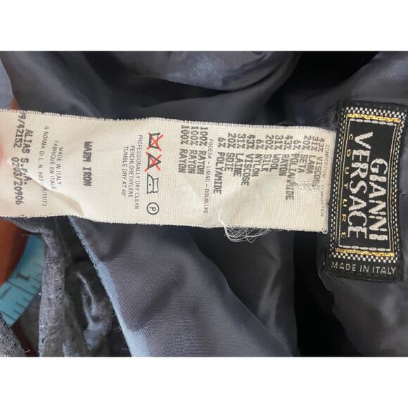 Vintage 90's Gianni VERSACE Sexy Sheath Dress GORGEOUS COLOR Size 42 US 8 Blue - Picture 7 of 16